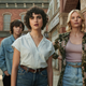 Elsie Fisher, Sarah Yarkin, Jacob Latimore, and Nell Hudson in The Texas Chainsaw Massacre (2022)